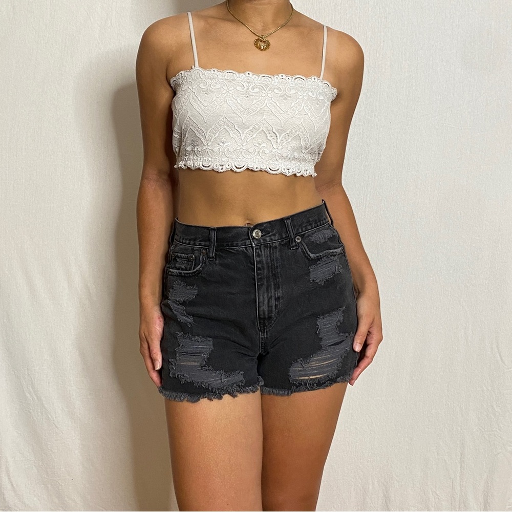 American Eagle Black Denim Short